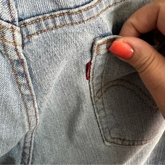 Levi’s 505s Straight Distressed Short Denim Jeans - Picture 13 of 13